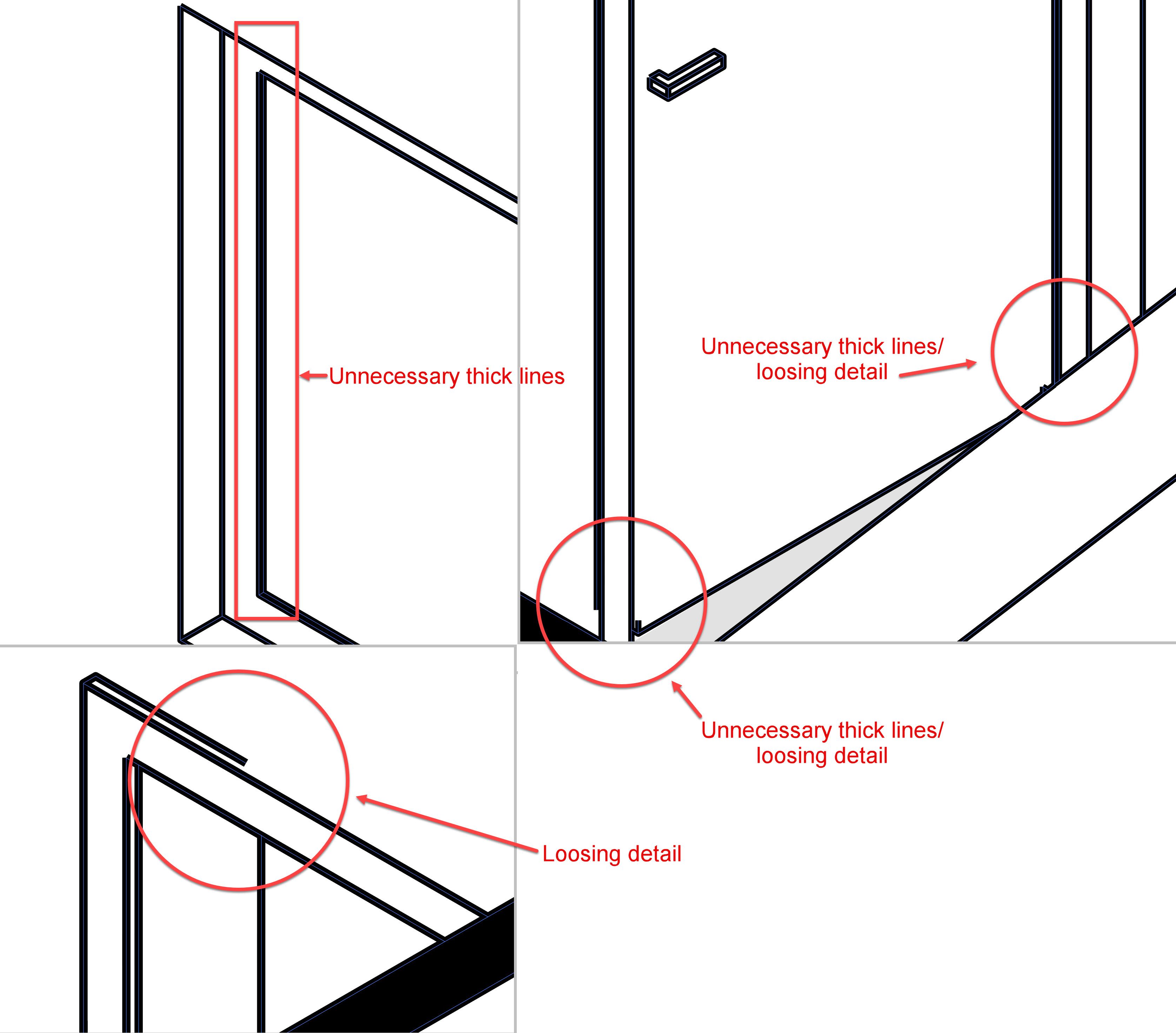 image showing the different rendering errors freestyle can produce